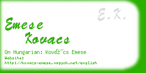 emese kovacs business card